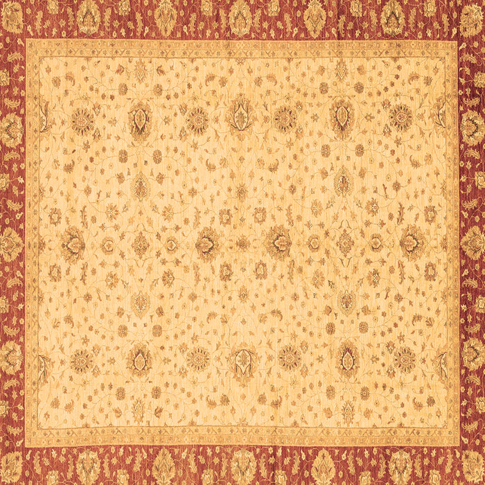 Square Machine Washable Oriental Brown Modern Rug, wshabs3648brn