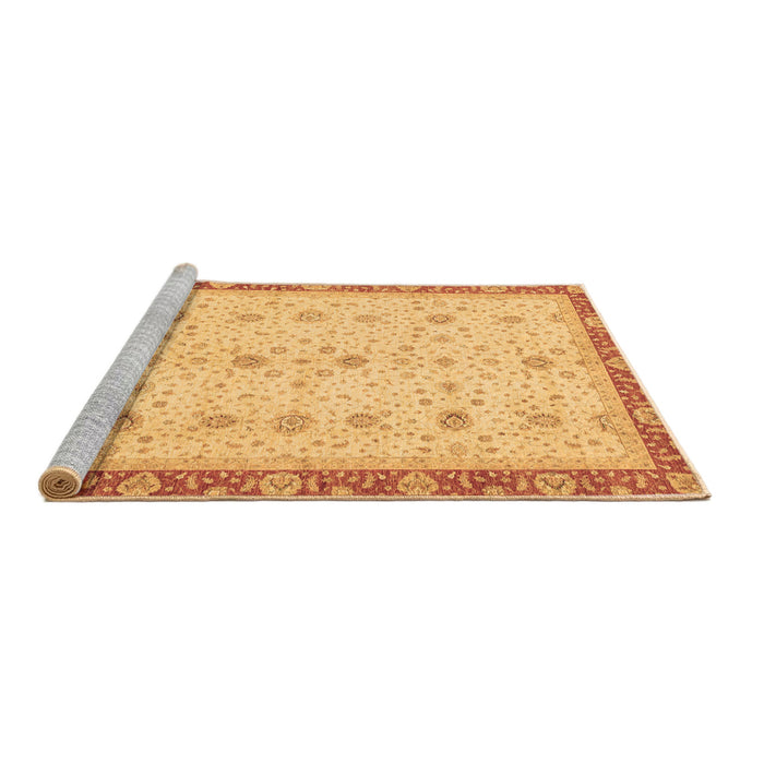 Sideview of Machine Washable Oriental Brown Modern Rug, wshabs3648brn