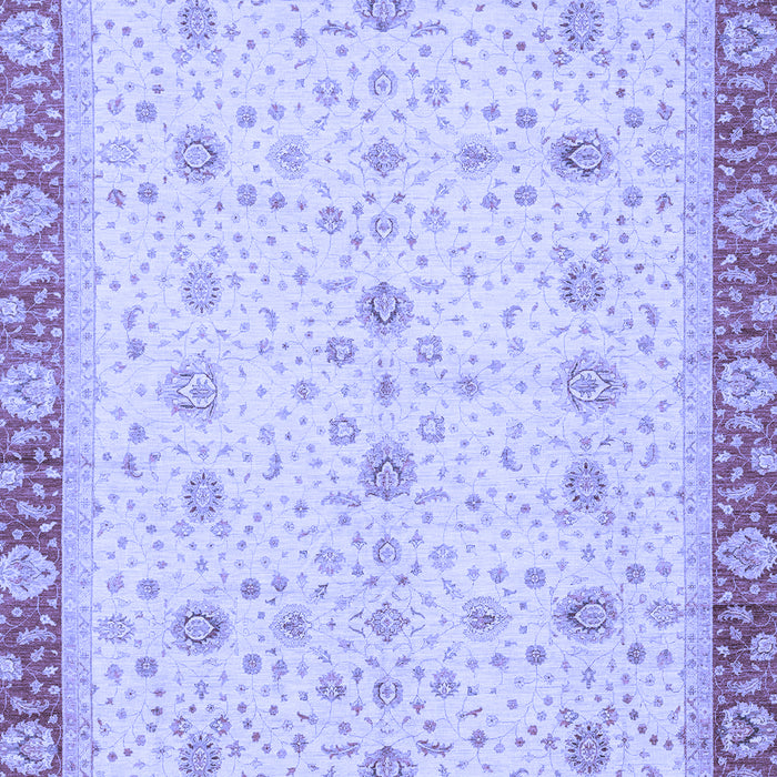 Machine Washable Oriental Blue Modern Rug, wshabs3648blu