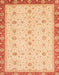 Machine Washable Abstract Orange Rug, wshabs3648