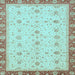 Square Oriental Light Blue Modern Rug, abs3648lblu