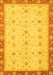 Machine Washable Oriental Yellow Modern Rug, wshabs3648yw