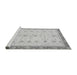 Sideview of Machine Washable Oriental Gray Modern Rug, wshabs3648gry