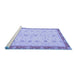 Sideview of Machine Washable Oriental Blue Modern Rug, wshabs3648blu