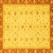 Square Oriental Yellow Modern Rug, abs3648yw