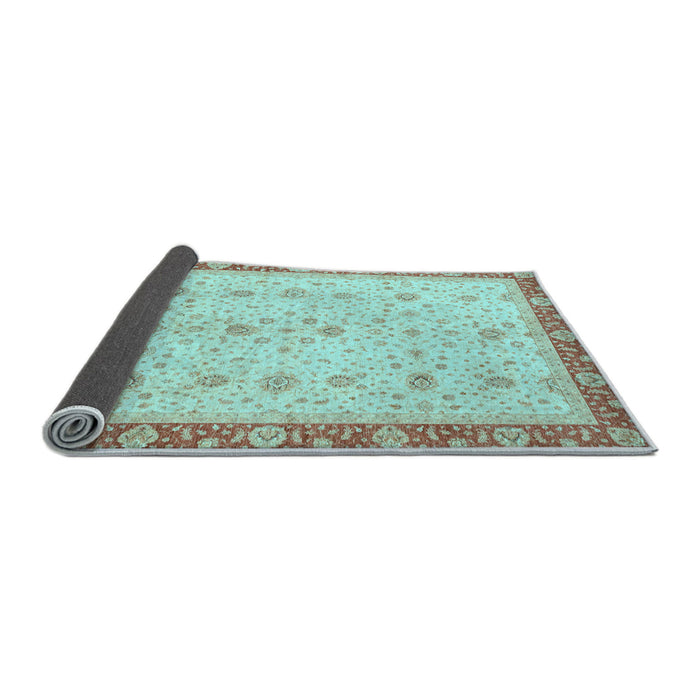 Sideview of Oriental Light Blue Modern Rug, abs3648lblu