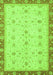 Machine Washable Oriental Green Modern Area Rugs, wshabs3648grn