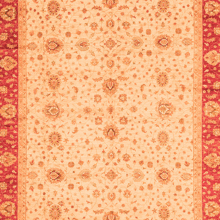 Machine Washable Oriental Orange Modern Area Rugs, wshabs3648org