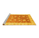 Sideview of Machine Washable Oriental Yellow Traditional Rug, wshabs3649yw