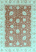 Machine Washable Oriental Light Blue Traditional Rug, wshabs3649lblu