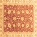 Square Oriental Brown Traditional Rug, abs3649brn