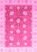 Machine Washable Oriental Pink Traditional Rug, wshabs3649pnk