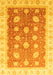 Machine Washable Oriental Yellow Traditional Rug, wshabs3649yw