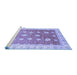 Sideview of Machine Washable Oriental Blue Traditional Rug, wshabs3649blu