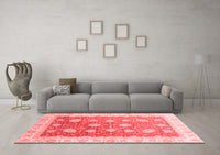 Machine Washable Oriental Red Traditional Rug, wshabs3649red