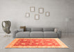 Machine Washable Oriental Orange Traditional Area Rugs in a Living Room, wshabs3649org