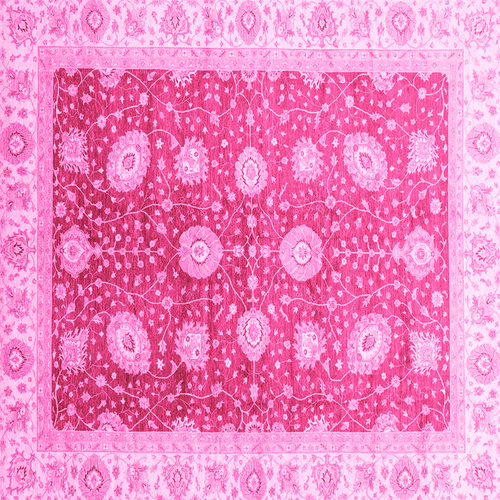 Square Oriental Pink Traditional Rug, abs3649pnk