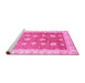 Sideview of Machine Washable Oriental Pink Traditional Rug, wshabs3649pnk