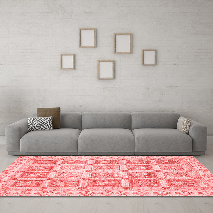Modern Red Washable Rugs