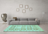 Machine Washable Abstract Light Blue Modern Rug, wshabs364lblu