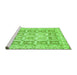 Sideview of Machine Washable Abstract Green Modern Area Rugs, wshabs364grn