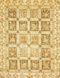Abstract Yellow Modern Rug, abs364