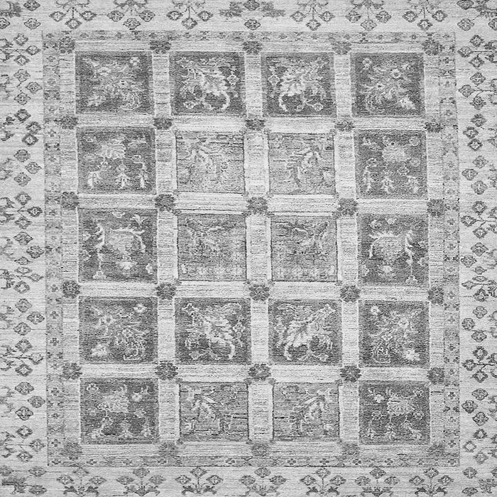 Square Machine Washable Abstract Gray Modern Rug, wshabs364gry