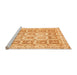 Sideview of Machine Washable Abstract Orange Modern Area Rugs, wshabs364org