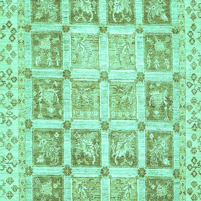 Machine Washable Abstract Turquoise Modern Area Rugs, wshabs364turq