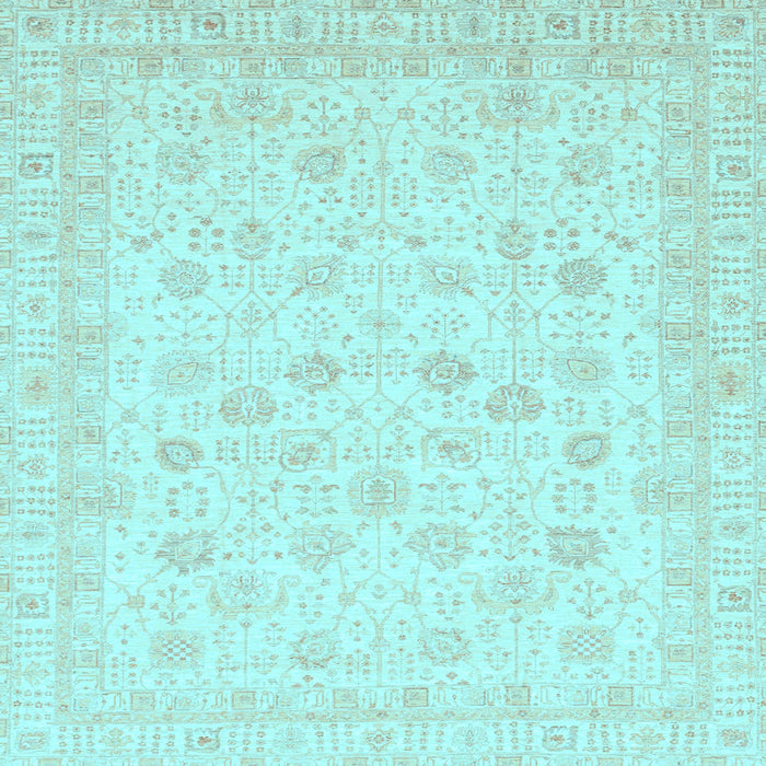 Square Oriental Light Blue Traditional Rug, abs3650lblu