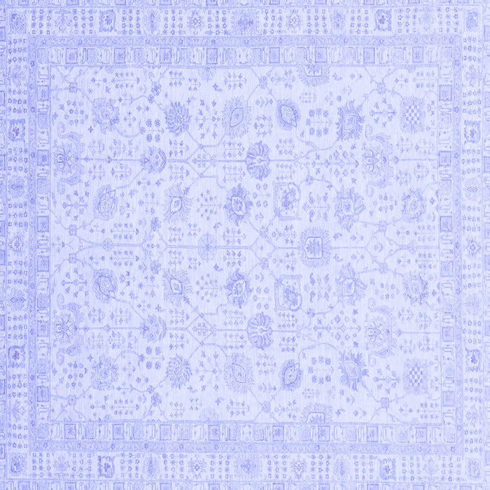 Square Oriental Blue Traditional Rug, abs3650blu