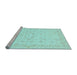 Sideview of Machine Washable Oriental Light Blue Traditional Rug, wshabs3650lblu