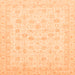 Square Oriental Orange Traditional Rug, abs3650org