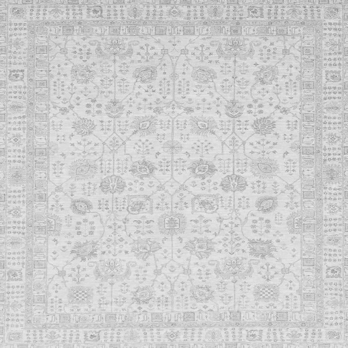 Square Oriental Gray Traditional Rug, abs3650gry