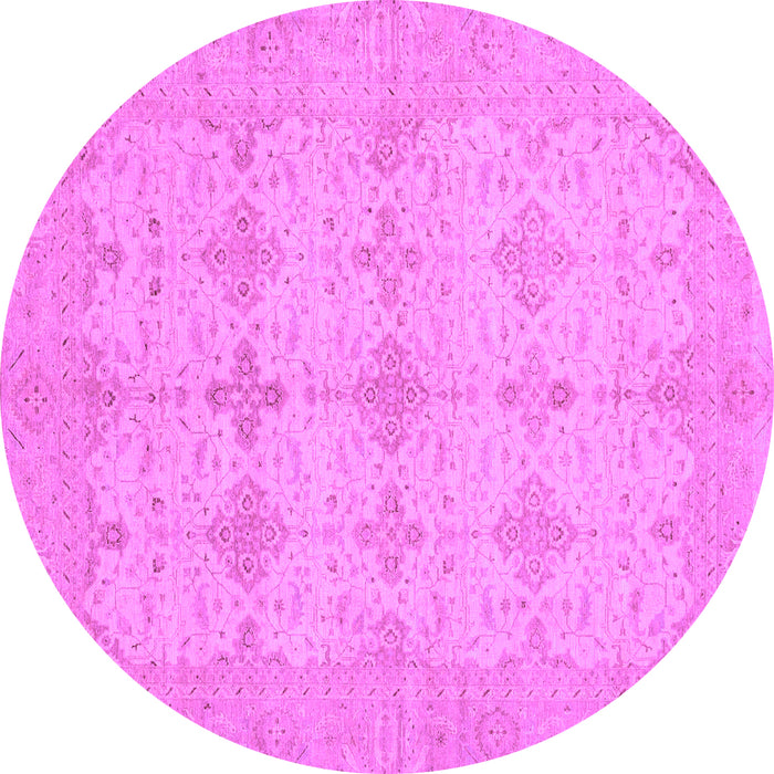 Round Machine Washable Abstract Purple Modern Area Rugs, wshabs3651pur