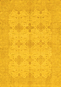 Abstract Yellow Modern Rug, abs3651yw