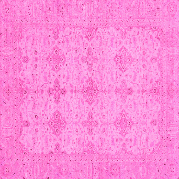 Square Machine Washable Abstract Pink Modern Rug, wshabs3651pnk