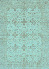 Abstract Light Blue Modern Rug, abs3651lblu