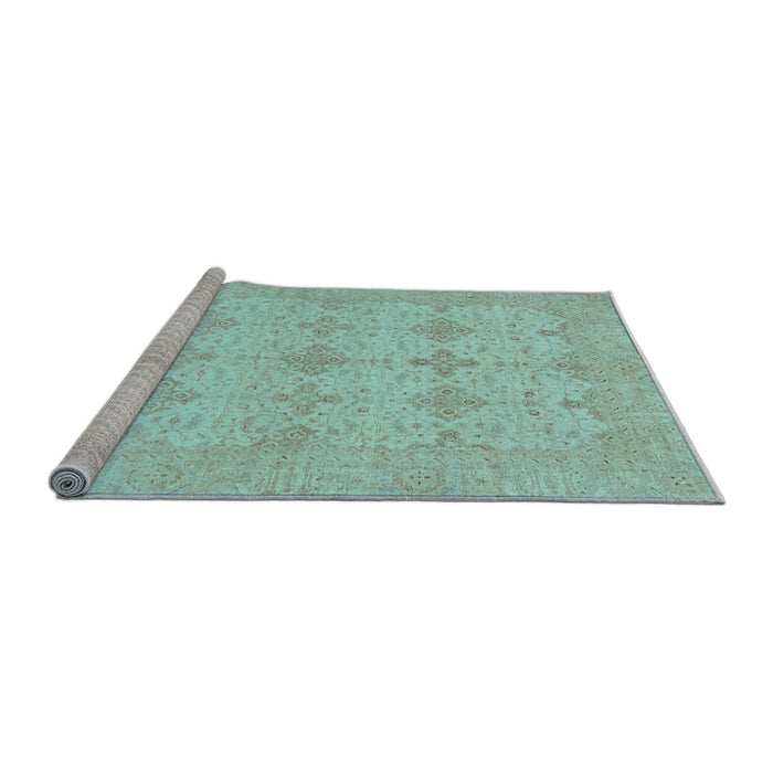 Sideview of Machine Washable Abstract Light Blue Modern Rug, wshabs3651lblu