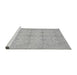 Sideview of Machine Washable Abstract Gray Modern Rug, wshabs3651gry