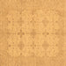 Square Abstract Brown Modern Rug, abs3651brn