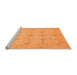 Sideview of Machine Washable Abstract Orange Modern Area Rugs, wshabs3651org