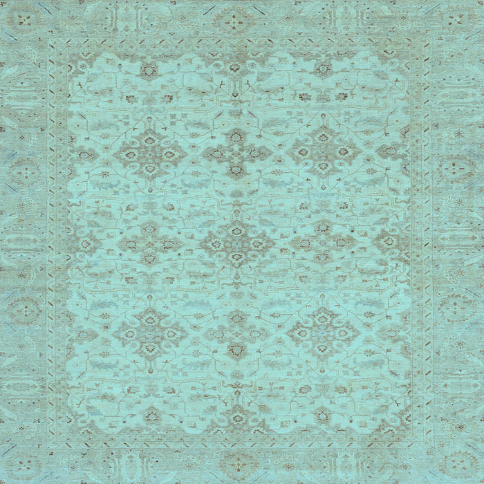 Square Machine Washable Abstract Light Blue Modern Rug, wshabs3651lblu