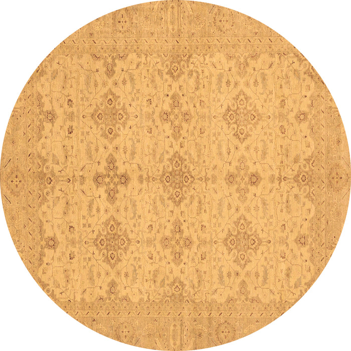 Round Abstract Brown Modern Rug, abs3651brn