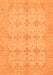 Machine Washable Abstract Orange Modern Area Rugs, wshabs3651org