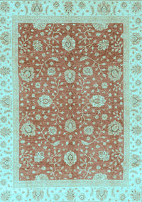 Oriental Light Blue Traditional Rug, abs3652lblu