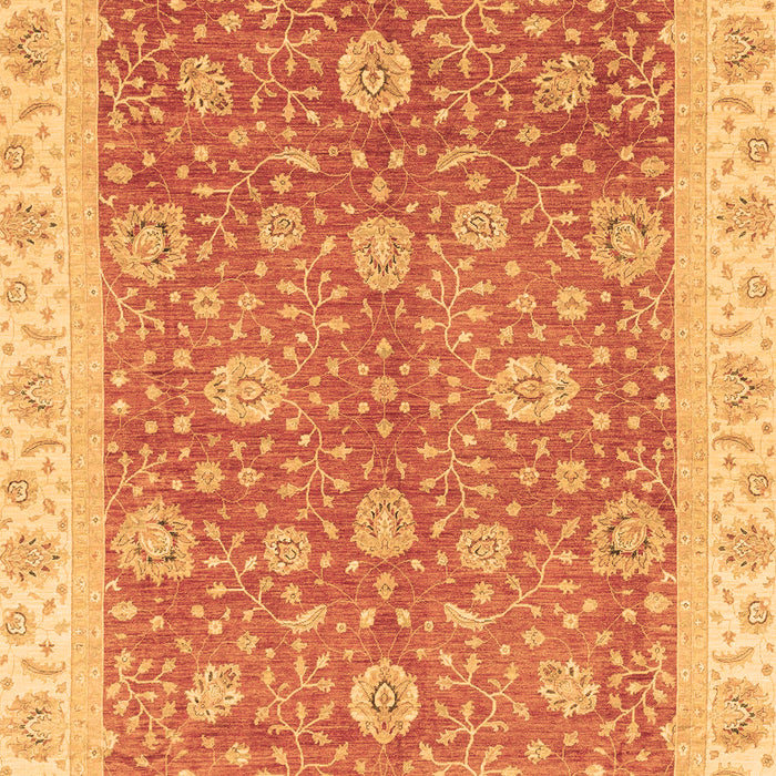 Machine Washable Oriental Brown Traditional Rug, wshabs3652brn