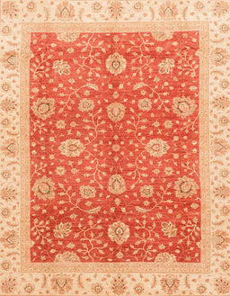 Machine Washable Abstract Orange Red Rug, wshabs3652