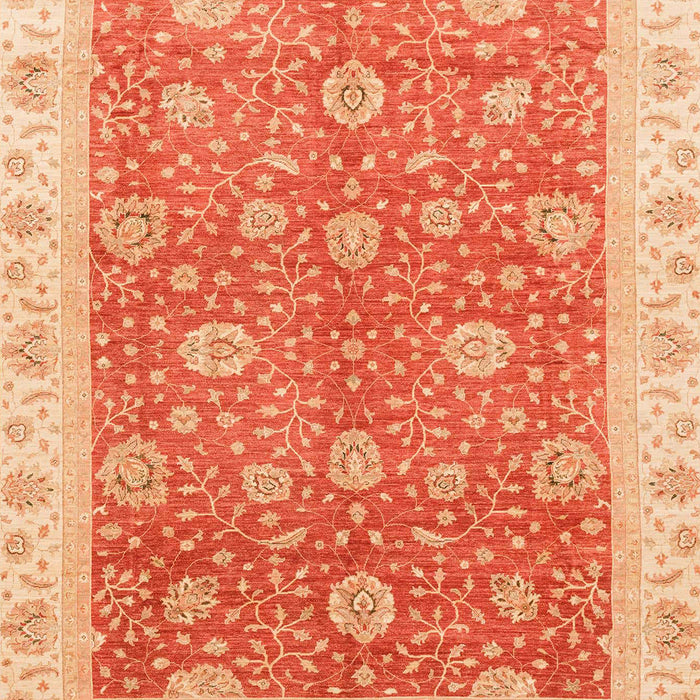 Machine Washable Abstract Orange Red Rug, wshabs3652