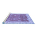 Sideview of Machine Washable Oriental Blue Traditional Rug, wshabs3652blu